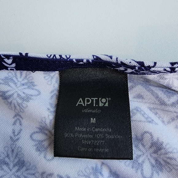 Apt 9 Intimates Paisley Geo Print Chemise Nightgown Lingerie Dress Navy Coral M - Picture 8 of 10